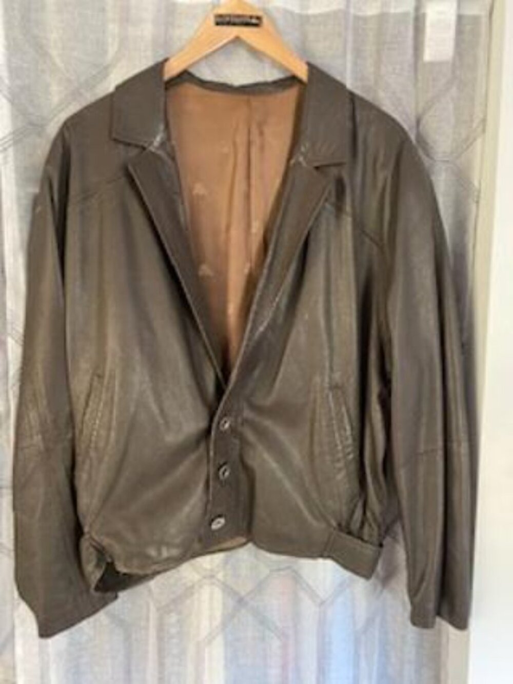 Italian leather bomber jacket